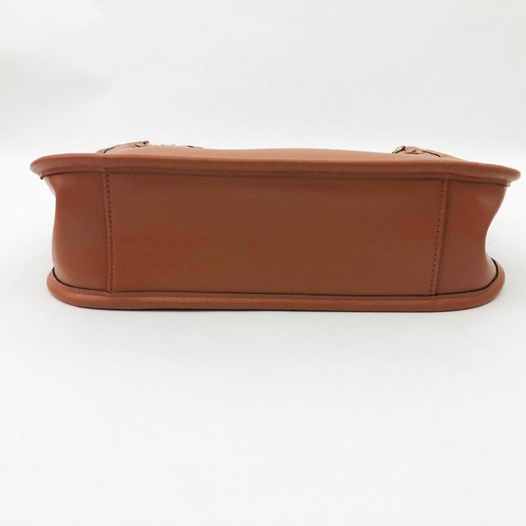 Jen and Co Pippa Brown Vegan Leather Stitch Accented Crossbody Bag - Picture 3 of 9